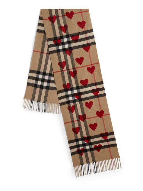 burberry heart and check skinny scarf|Burberry scarf 50 cashmere wool.